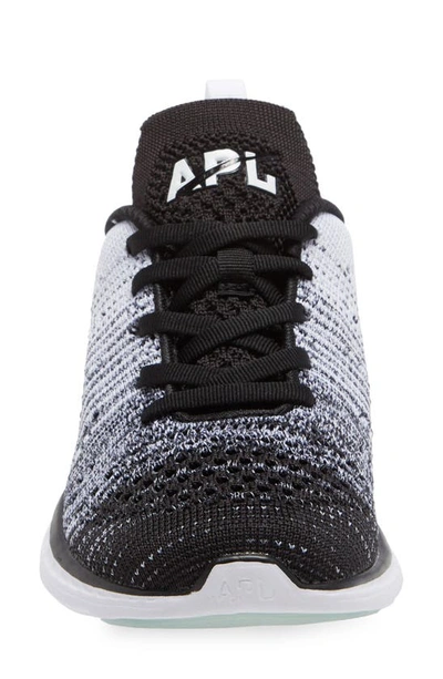 Shop Apl Athletic Propulsion Labs Techloom Pro Knit Running Shoe In Black/ Heather Grey/ White