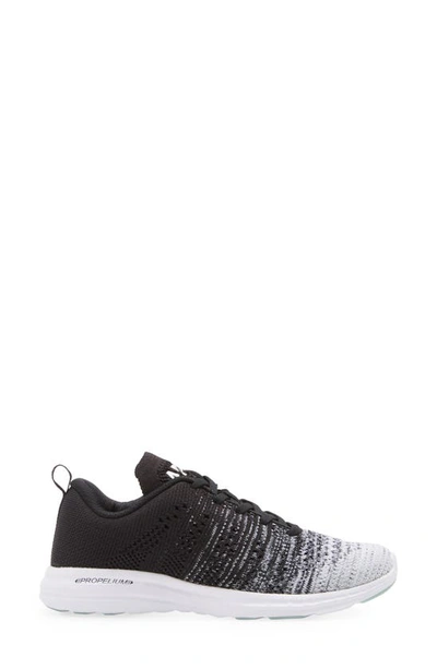Shop Apl Athletic Propulsion Labs Techloom Pro Knit Running Shoe In White/ Heather Grey/ Black