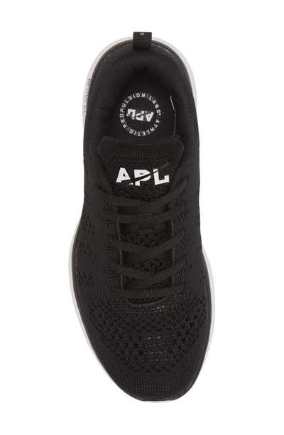 Shop Apl Athletic Propulsion Labs Techloom Pro Knit Running Shoe In Black/ White/ Black