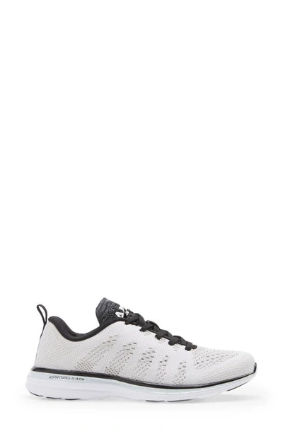 Shop Apl Athletic Propulsion Labs Techloom Pro Knit Running Shoe In White/ Black/ Cosmic Grey