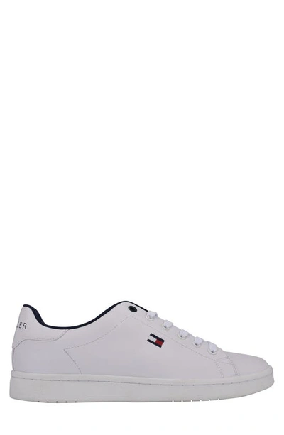 Tommy Hilfiger Men's Lendar Flag Logo Lace Up Sneakers In White