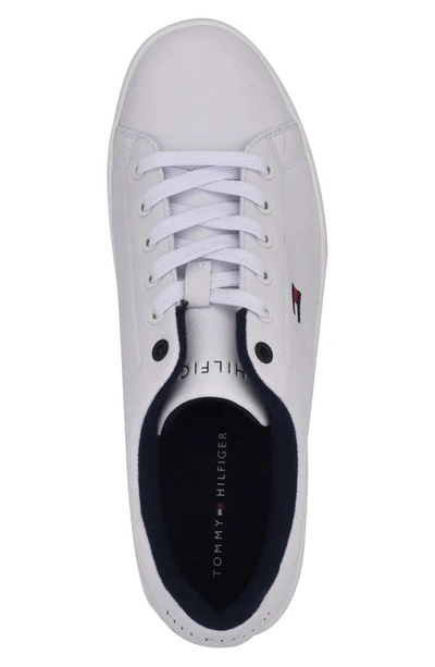 Tommy Hilfiger Men's Lendar Flag Logo Lace Up Sneakers In White