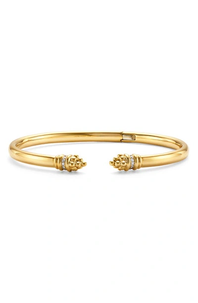 Shop Temple St Clair Bella Diamond Cuff Bracelet In Diamonds 18k Gold