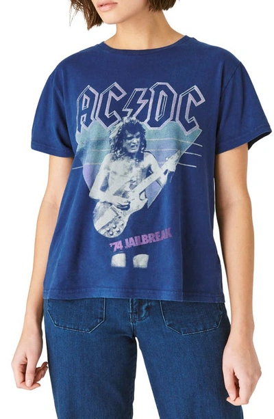 Shop Lucky Brand Ac/dc Graphic Tee In Blue Depths