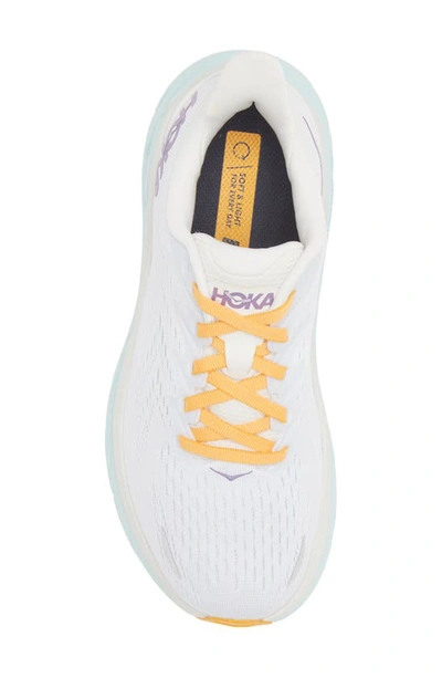Shop Hoka One One Clifton 8 Running Shoe In Blanc De Blanc / White