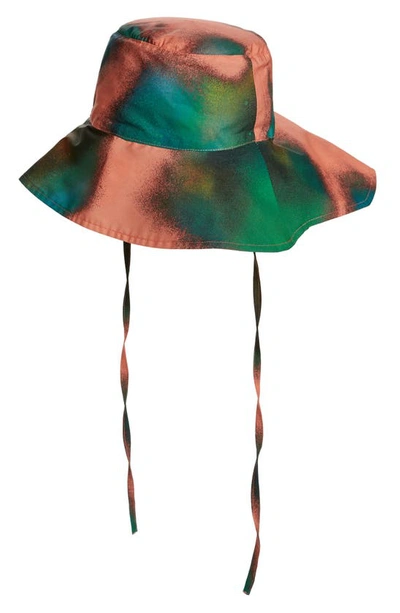 Shop Marques' Almeida Marques ‘ Almeida Kids' Tie Dye Organic Cotton Bucket Hat In Pink/ Green Print 4