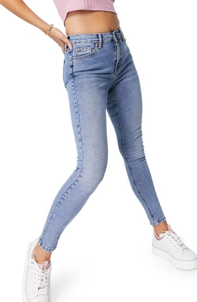 Topshop Jamie High Waist Skinny Jeans In Light Blue Bleach | ModeSens