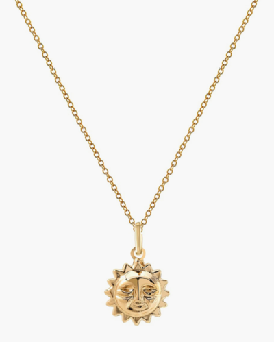 Shop Zoe Lev Sun Pendant Necklace | Yellow Gold