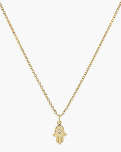 Shop Zoe Lev Diamond Hamsa Pendant Necklace | Diamonds/yellow Gold