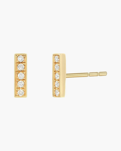 Shop Zoe Lev Diamond Bar Stud Earrings | Diamonds/yellow Gold