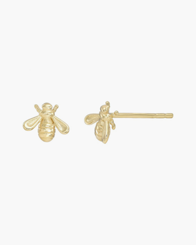 Shop Zoe Lev Bee Stud Earrings | Yellow Gold
