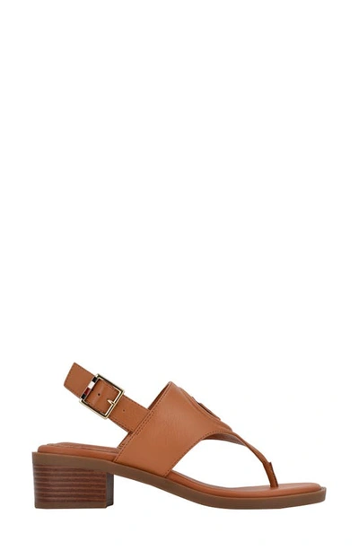 Shop Tommy Hilfiger Olaya Faux Leather Slingback Sandal In Caramel