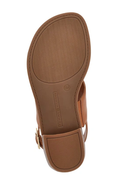 Shop Tommy Hilfiger Olaya Faux Leather Slingback Sandal In Caramel