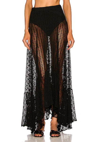 Shop Patbo Lace Beach Skirt In Black