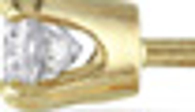 Delmar 10k Yellow Gold Round Diamond Solitaire Earrings In Yellow