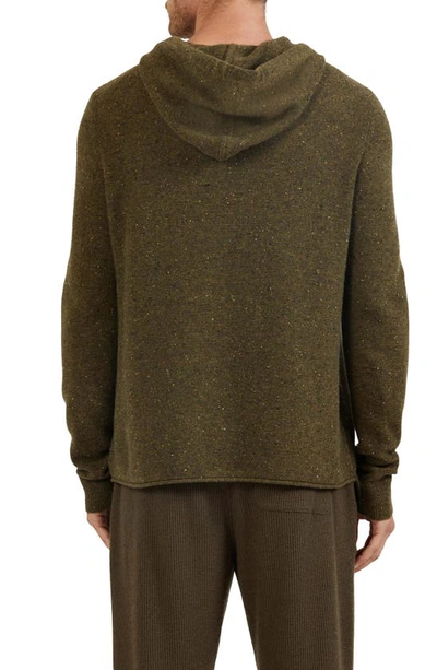 Shop Atm Anthony Thomas Melillo Wool & Cashmere Tweed Hoodie Sweater In Sable