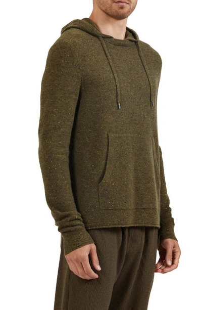 Shop Atm Anthony Thomas Melillo Wool & Cashmere Tweed Hoodie Sweater In Sable