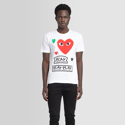 Shop Comme Des Garçons Play T Shirts In White