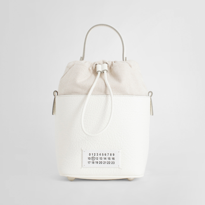 Shop Maison Margiela Woman White Top Handle Bags