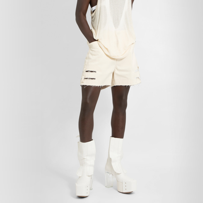 Shop Rick Owens Shorts In Off White