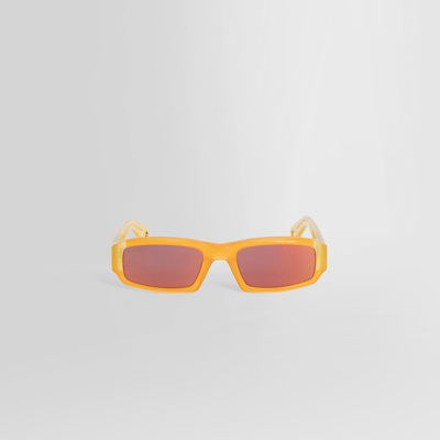 Shop Jacquemus Man Orange Eyewear
