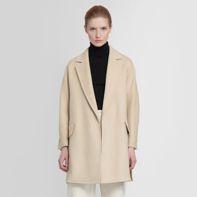 Shop Max Mara Coats In Off-white