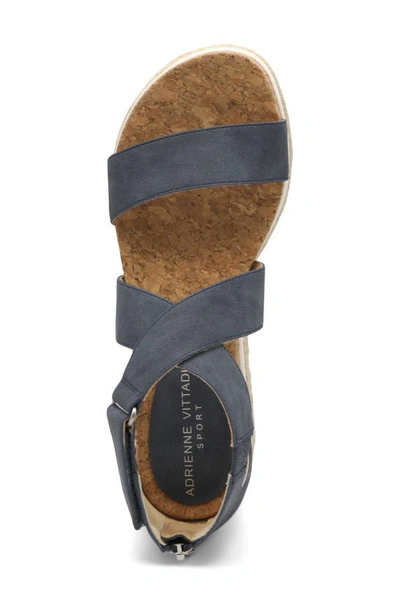 Shop Adrienne Vittadini Cecilia-1 Wedge Sandal In Navy