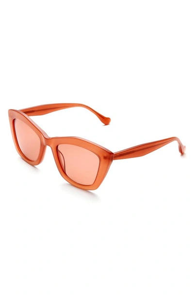 Shop Gemma Casanova 51mm Rectangle Sunglasses In Chili
