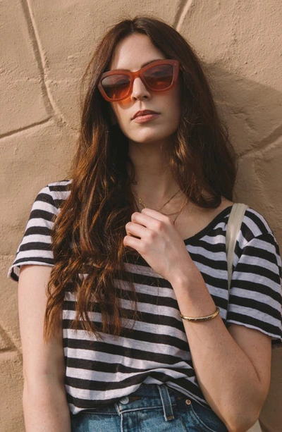 Shop Gemma Styles Casanova 51mm Rectangle Sunglasses In Chili
