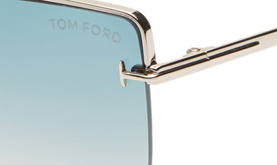 Shop Tom Ford Ingrid 60mm Cat Eye Sunglasses In Rose Gold/ Turquoise To Sand