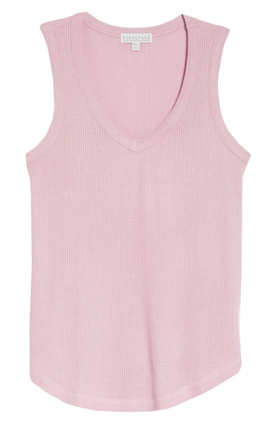 Pj Salvage Text Essential Tank In Lilac Rose