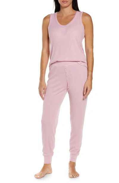 Pj Salvage Text Essential Tank In Lilac Rose