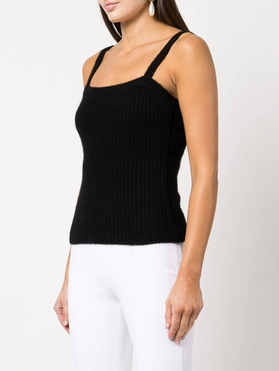 Shop Adam Lippes Brushed-cashmere Camisole Top In Black