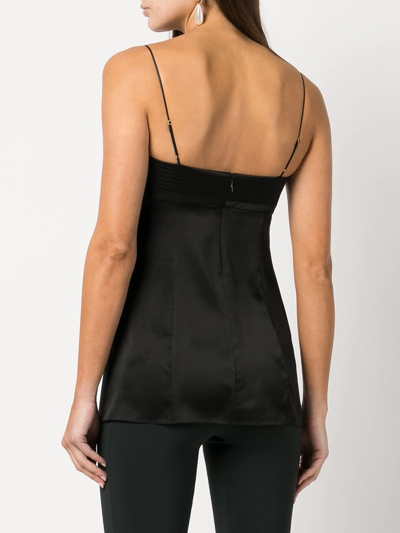 Shop Adam Lippes Bustier Camisole Silk Top In Black