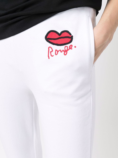 Shop Sonia Rykiel Rouge-print Track Pants In Weiss