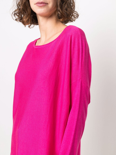 Shop Snobby Sheep Round-neck Rib-trimmed Jumper In Rosa