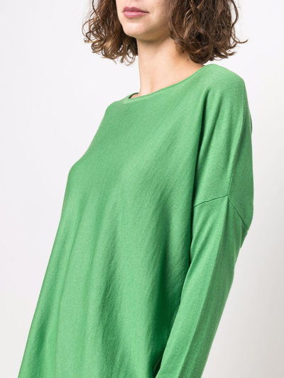 Shop Snobby Sheep Round-neck Rib-trimmed Jumper In Grün