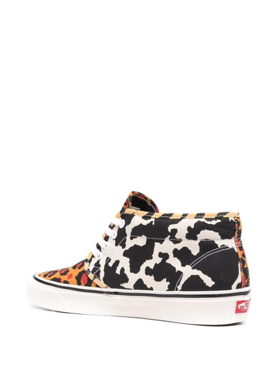 Vans Pattered High-top Trainers In Orange