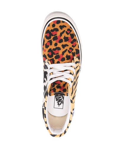 Vans Pattered High-top Trainers In Orange