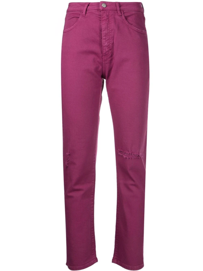Shop Icon Denim Naomi High-waisted Skinny Jeans In Violett