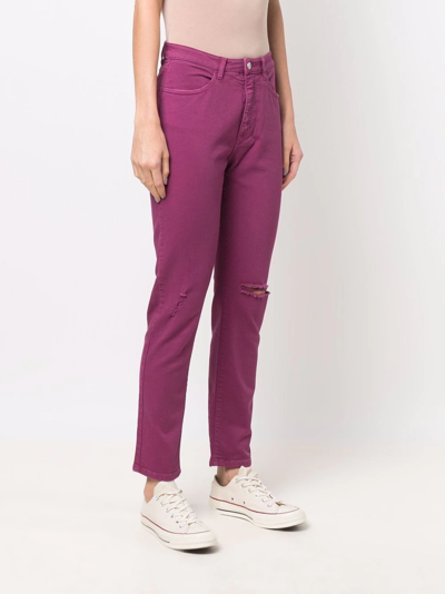 Shop Icon Denim Naomi High-waisted Skinny Jeans In Violett