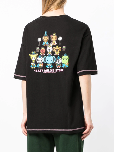 *baby Milo® Store By *a Bathing Ape® Logo Crew-neck T-shirt In Schwarz