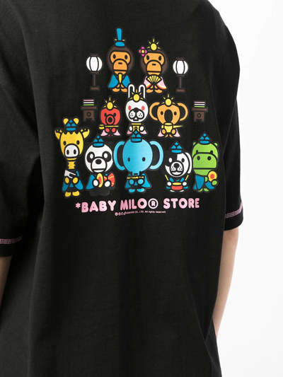 *baby Milo® Store By *a Bathing Ape® Logo Crew-neck T-shirt In Schwarz