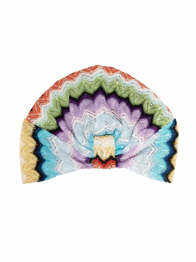 Missoni Geometric-print Hair Band In Nude