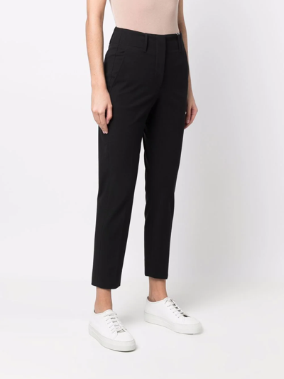 Shop Incotex Cropped Slim-fit Trousers In Schwarz