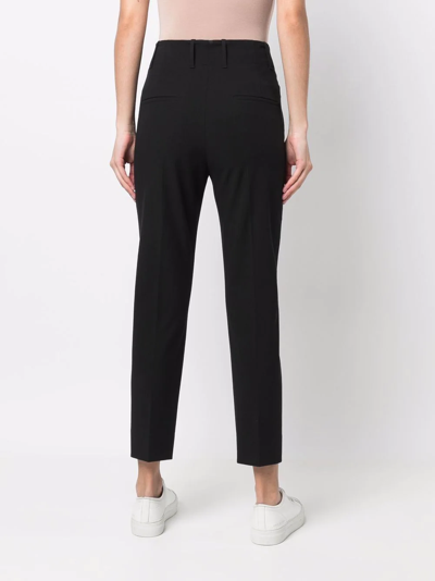 Shop Incotex Cropped Slim-fit Trousers In Schwarz