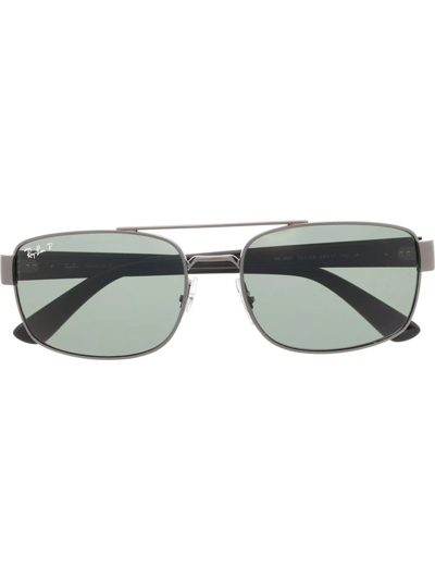 Ray Ban Rectangle-frame Sunglasses In Schwarz