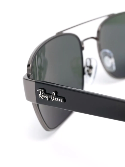 Ray Ban Rectangle-frame Sunglasses In Schwarz