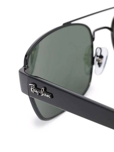 Ray Ban Rectangle-frame Sunglasses In Schwarz