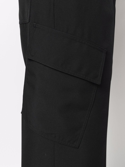 Shop Oamc Straight-leg Cotton Trousers In Schwarz